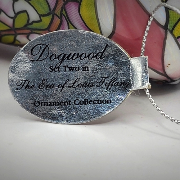 Pink Dogwood Bradford Editions Louis Tiffany Heirloom Porcelain Ornament 2001 - Picture 8 of 10